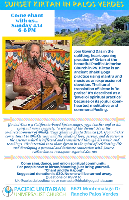 Sunset Kirtan flyer
